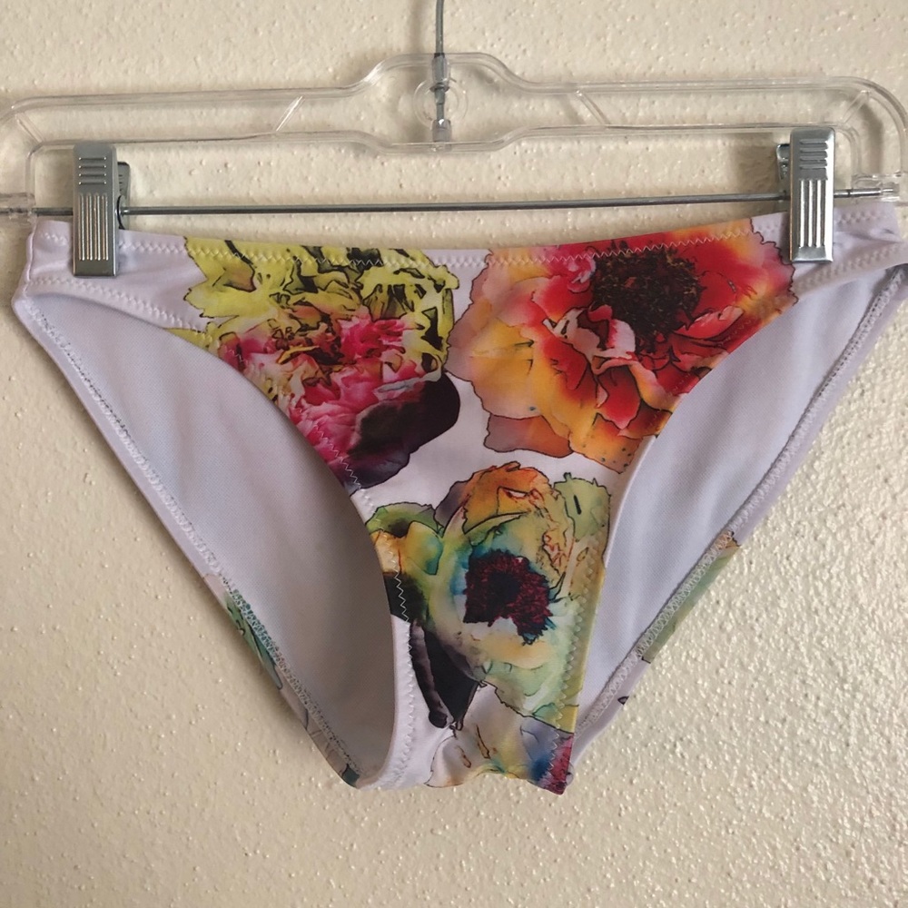 Watercolor Flowered Bikini Bottoms